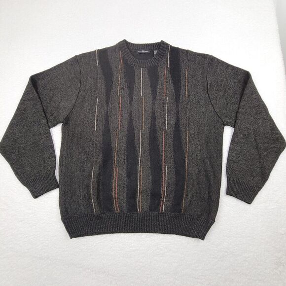 Cotton Traiders Other - Cotton Traders Pullover‎ Sweater Mens XL Gray Geometric Acrylic Wool Blend